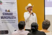Diputado Raúl Castelo Montaño en el primer Seminario Municipalista en la región sur de Sonora